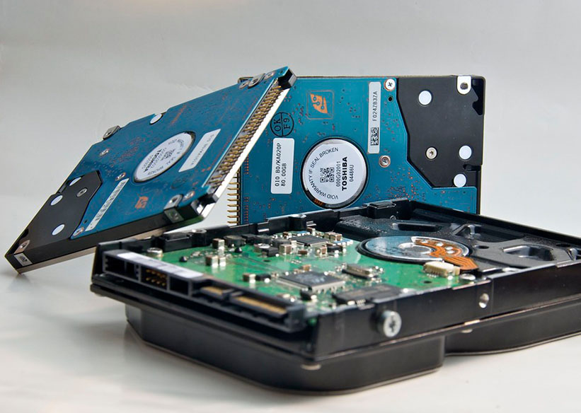 Three hard drives